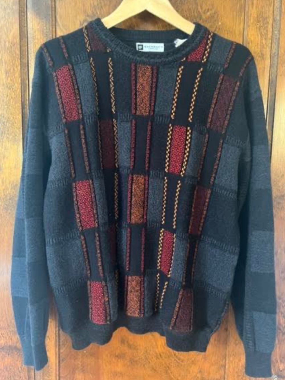 Bachrach Multi-Colored Crewneck Sweater